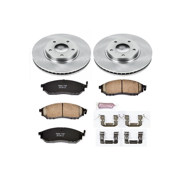 Power Stop Autospecialty KOE152 Front Replacement Brake Kit-OE Brake Rotors & Ceramic Brake Pads For INFINITI M45 2003-2004, INFINITI Q45 2002-2006 [Model Specific]