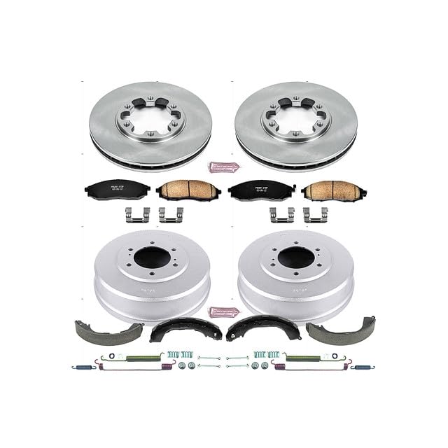 Power Stop Autospecialty KOE15118DK Front and Rear Replacement Brake Kit-OE Brake Drums & Ceramic Brake Pads
