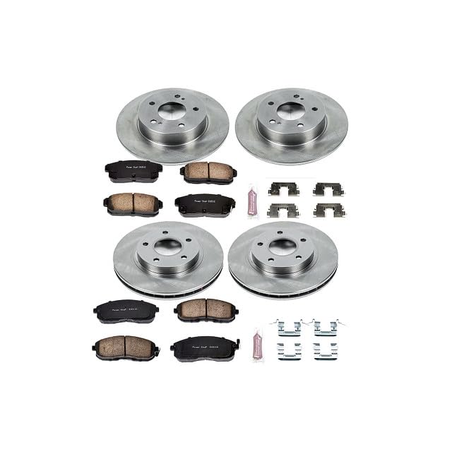 Power Stop KOE2703 Replacement Brake Kit-OE Front and Rear Brake Rotors & Ceramic Pads For INFINITI I30 2001 [Model Specific]