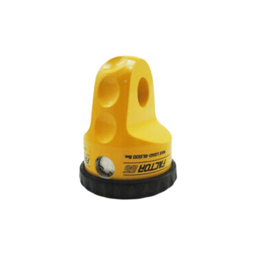 Factor55 Prolink 00015-03 Original shackle mount replaces winch hook with stronger shackle D ring mount Max load rt.16,000 lb compatible with steel or synthetic ropes for off road adventures - Yellow