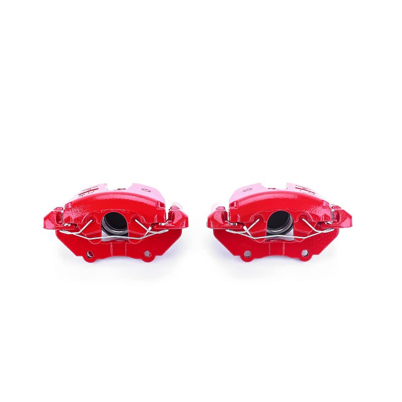 Power Stop S2942E Front Pair of High-Temp Red Powder Coated Calipers For Mazda 3 2008-2013, Mazda 3 Sport 2012-2013, Mazda 5 2008-2010, Mazda 5 2012-2015 [Model Specific]