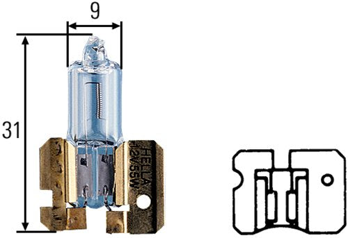 Hella Standard H2 Halogen Bulb, 12 V, 55W