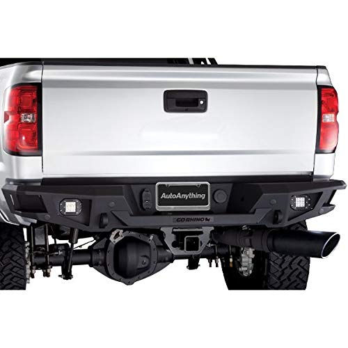Go Rhino Rear Bumper BR20 | Mild Steel, Textured Black | 28178T | Fits 2014 - 2021 Toyota Tundra w/o Hitches ( Not Compatible w/ Blind Spot Monitor & Rear Cross-Traffic Alert or Toyota Safety Sense )