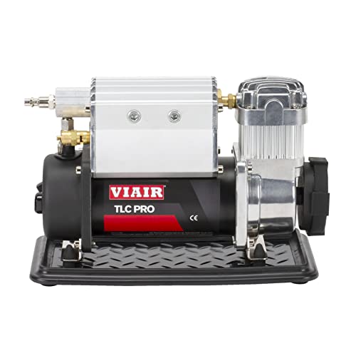 Heavy-Duty VIAIR TLC PRO Air Compressor - 150 PSI Portable Tire Inflator with 1/4 Gallon Air Tank - Includes Presta Valve Chuck & Shop-Style Inflation Gun - For Tubeless Bike Tire Setup