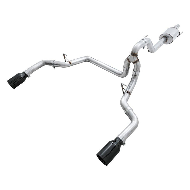 0FG AWE Dual Exit Exhaust for '15-'20 F-150-5" Diamond Black Tips