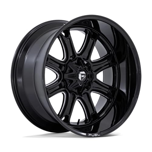 1PC Fuel D853 24X12 5X5.5/150 G-BLK MILL -44MM - FC853BE24128644N