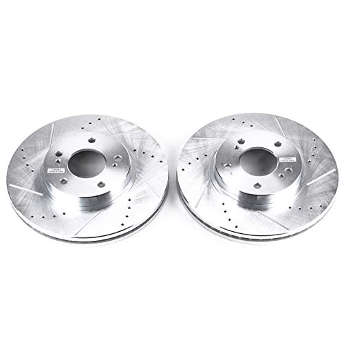Power Stop Front JBR758XPR Evolution Drilled & Slotted Rotor Pair For INFINITI Q45 1997-2001 [Model Specific]