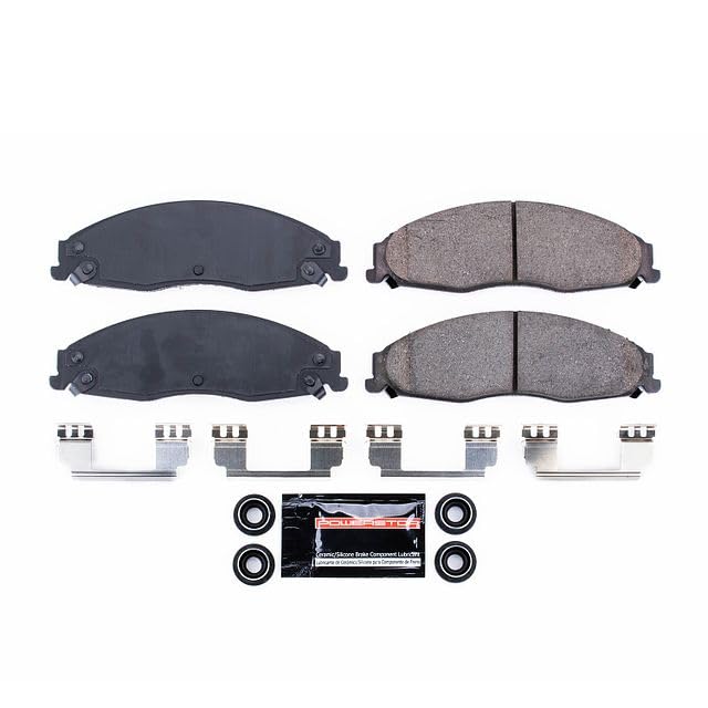 Power Stop Z23-921 Z23 Evolution Sport Carbon Fiber Infused Ceramic Brake Pads with Hardware For Cadillac CTS 2003-2007, Cadillac STS 2005-2008 [Model Specific]