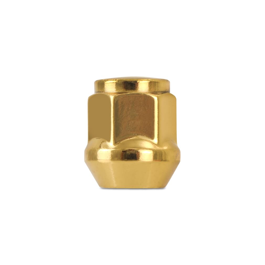 M14x1.5 Mishimoto Steel Lug Nuts, Acorn Seat, 32pc Set, Gold