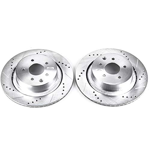 Power Stop Rear JBR1340XPR Evolution Drilled & Slotted Rotor Pair For INFINITI G35 2007-2008, INFINITI G37 2008-2013, INFINITI Q60 2014-2016 [Model Specific]