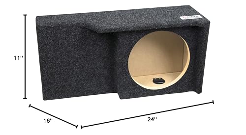 Bbox 10 Inch Single Sealed Subwoofer Enclosure - Accu-Tuned Sealed Subwoofer Boxes & Enclosures - Subwoofer Box Improves Sound, Audio Quality & Bass - Fits 2004 - 2008 Ford F150 Super Crew / Super Cab