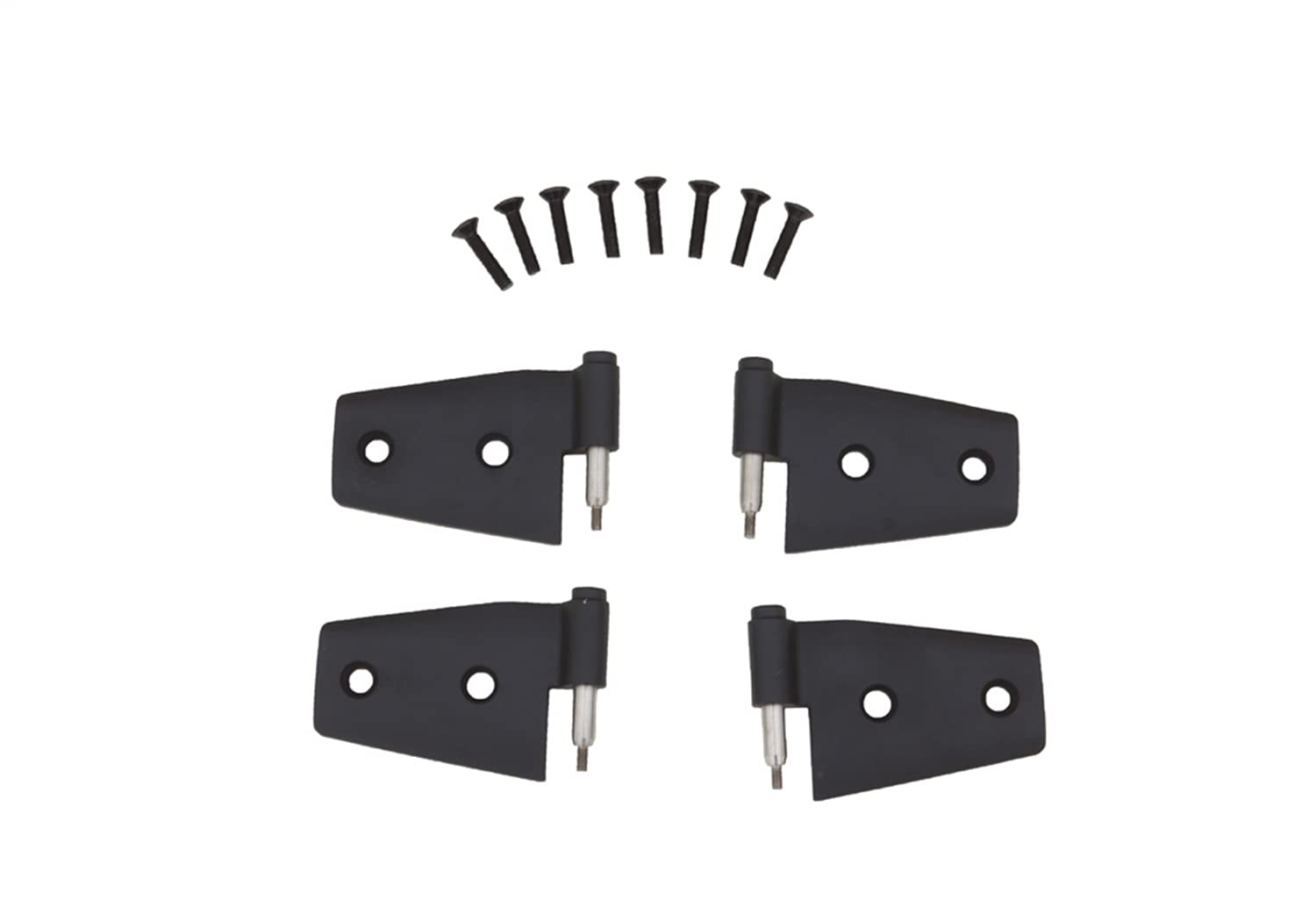 Door Hinges RAMPAGE PRODUCTS for Jeep Wrangler JK | 4-Piece Set, Stainless Steel, Black | 87641 | Fits 2007-2018 Jeep Wrangler JK/JKU
