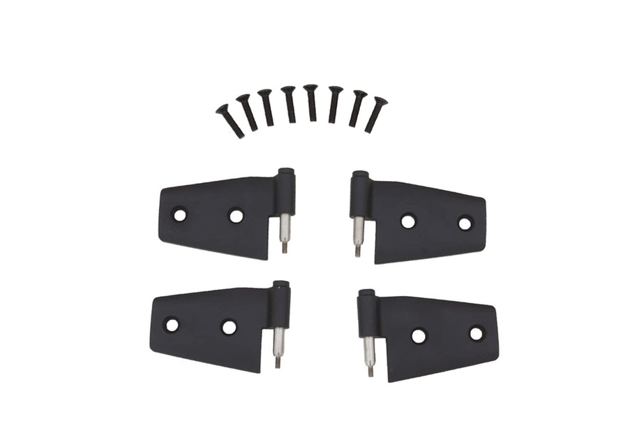 Door Hinges RAMPAGE PRODUCTS for Jeep Wrangler JK | 4-Piece Set, Stainless Steel, Black | 87641 | Fits 2007-2018 Jeep Wrangler JK/JKU