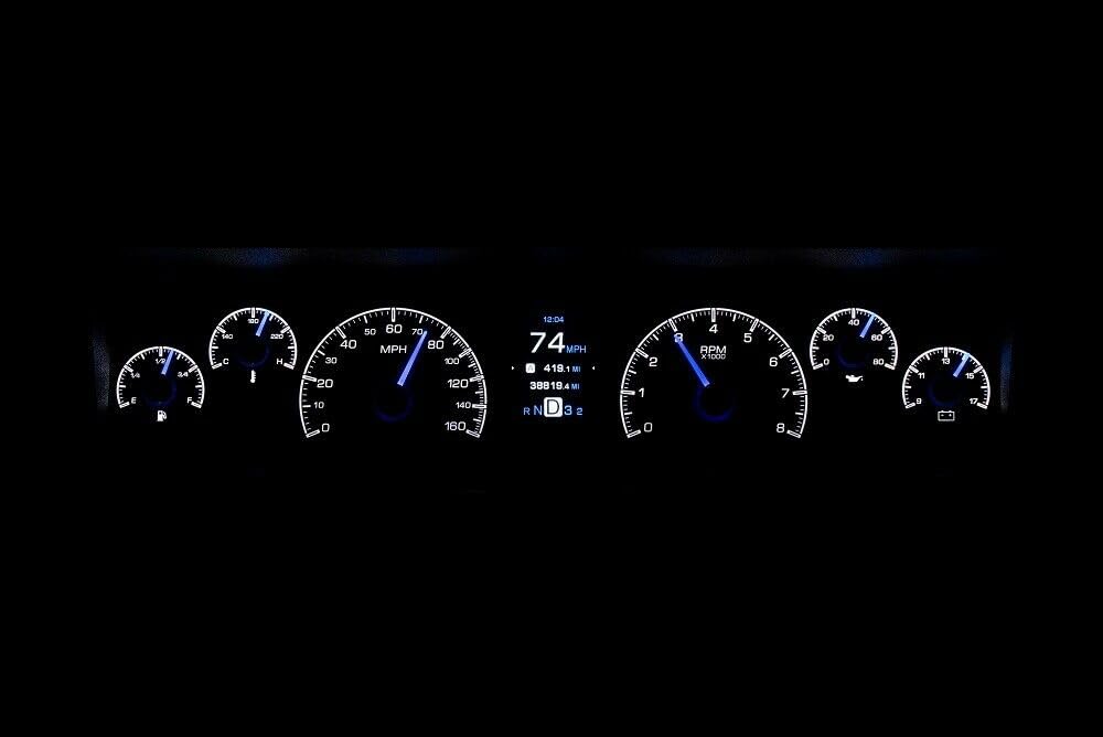 Dakota Digital HDX-77C-CAP-K Analog Gauge Instrument System Compatible with 1977-90 Chevy Caprice/Impala and 1984-86 Pontiac Parisenne Black Alloy