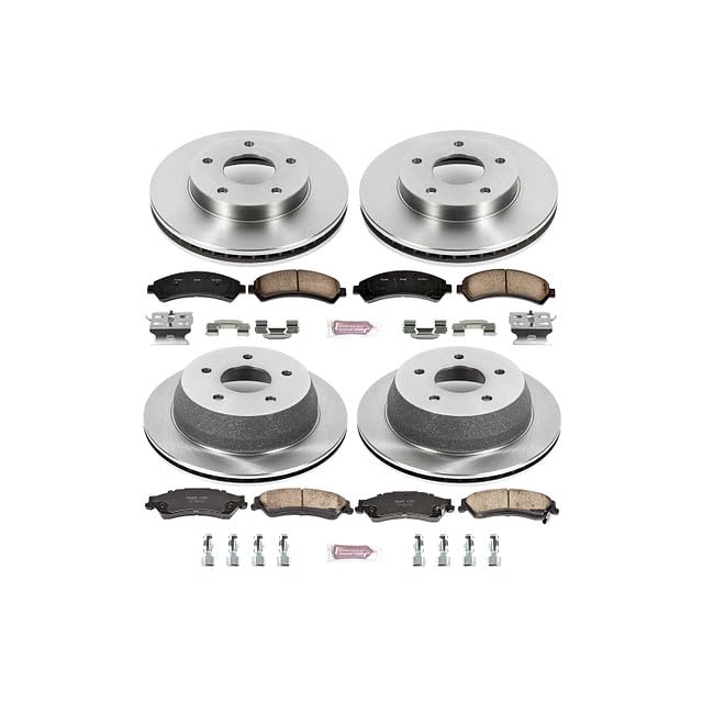 POWERSTOP Autospecialty KOE2006 Front and Rear Replacement Brake Kit-OE Brake Rotors & Ceramic Brake Pads For Chevrolet Blazer 1998-2005, GMC Jimmy 1998-2001 [Model Specific]