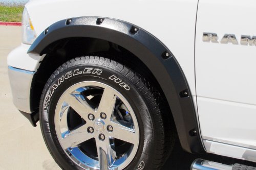 Lund Elite Series RX205T Black Rivet Style Textured Front and Rear Fender Flare - 4 Piece