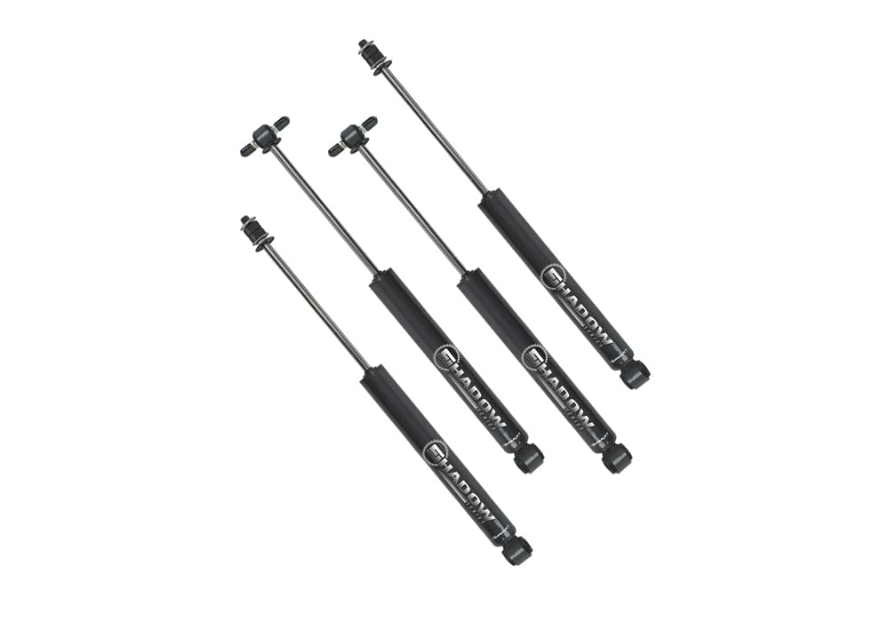 Superlift Suspension Lift Kit Shock Box for Jeep Wrangler JK RealTruck | Front & Rear Shadow Series Shocks | 84016 | Fits 2007-2018 Jeep Wrangler JK 2 Door & 4 Door with 2.5-4" Lift