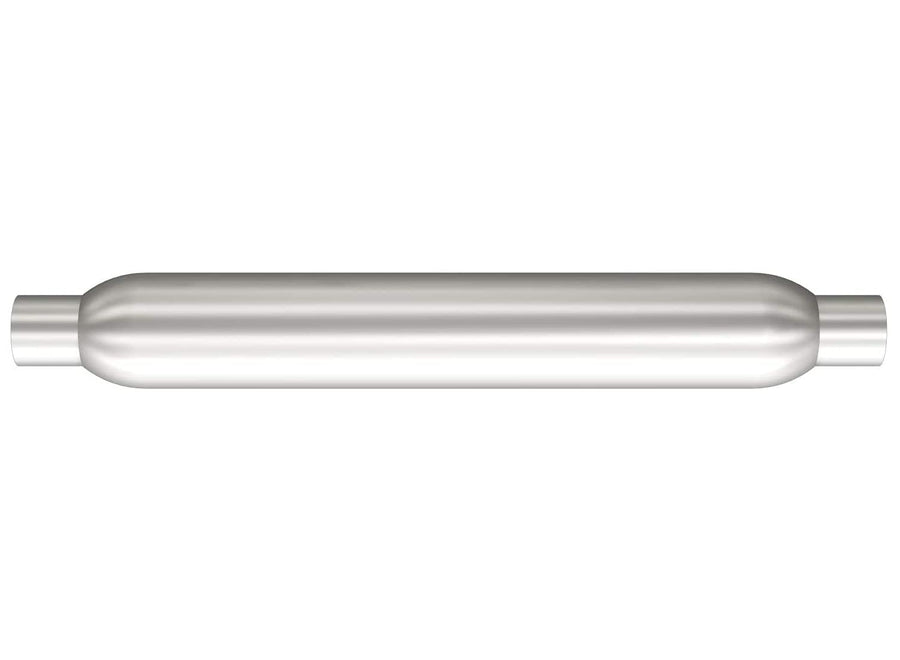 Glasspack MagnaFlow Performance Exhaust Muffler 18125: 2.25"/2.25" Inlet/Outlet, 3.5x3.5x18" Round