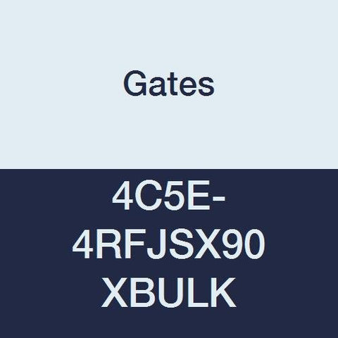 4C5E-4RFJSX90 Gates XBULK Field Attachable for C5E Hose, Dual Seat Female JIC 37/SAE 45 Flare Swivel, 90 Bent Tube, Steel, 3/16" ID, 1.72" (Pack of 200)