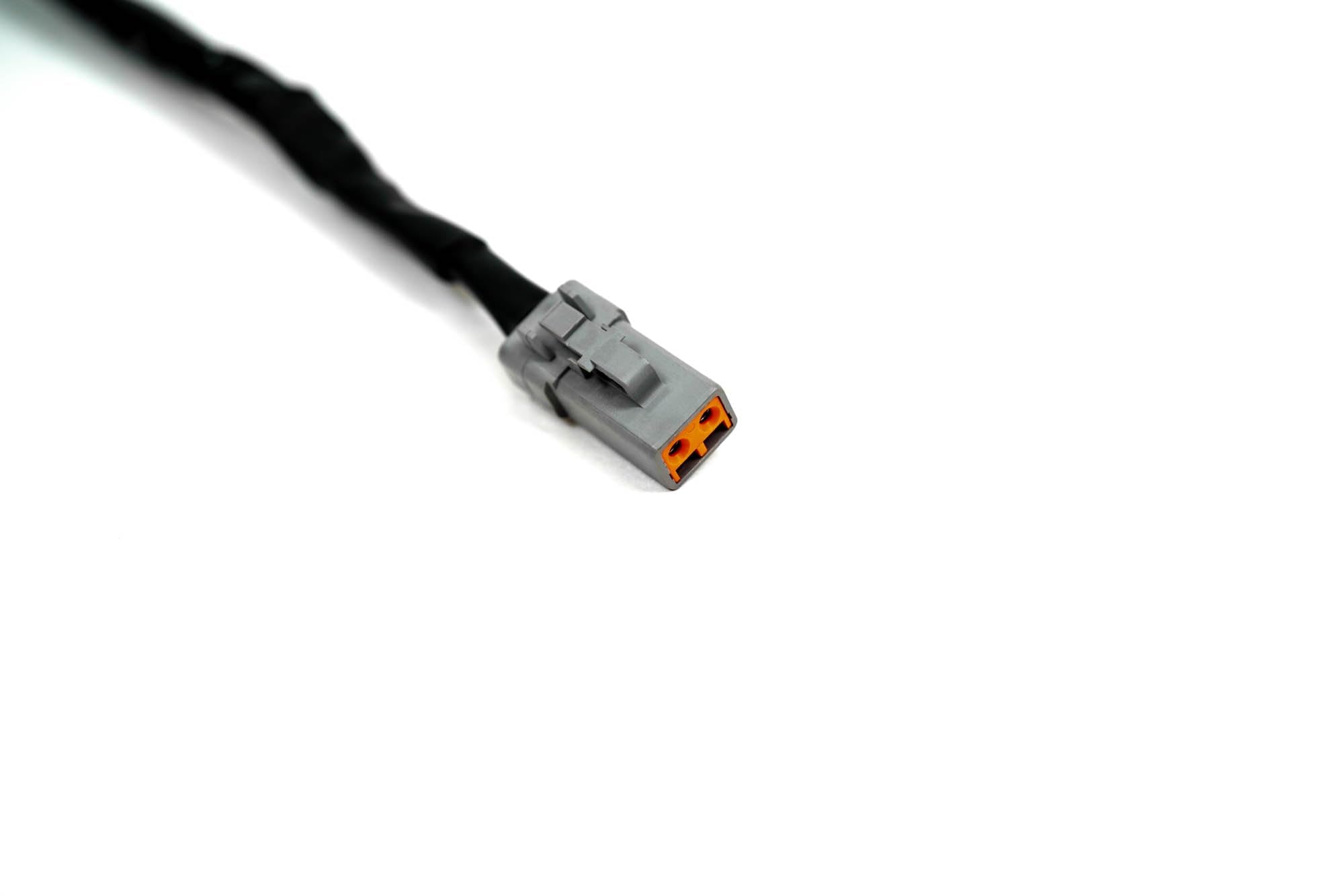 60 AMP DV8 Offroad Wire Harness w/Switch & DTP Connector | 15ft 12 AWG Wire | 9ft Plug | 60 AMP Relay | Compatible w/ DV8's 20" Elite Dual Row Light Bar | 3/4" Round LED Plug w/Red Indicator Light