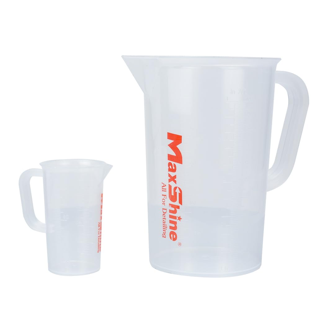 Maxshine Measuring Cup Universal 100ml – Transparent, Chemical-Resistant Polypropylene – High-Accuracy Markings, Easy-Grip Handle – Durable & Reusable for Car Detailing Use