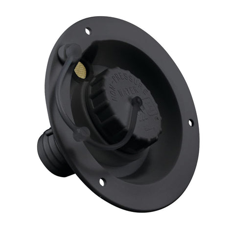 RV Camper Water Gravity Inlet Fill Dish Black PN 94248