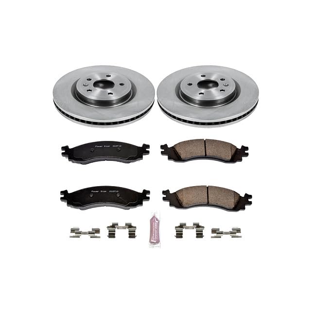 Power Stop Autospecialty KOE5581 Front Replacement Brake Kit-OE Brake Rotors & Ceramic Brake Pads For Ford Taurus 2011-2012 [Model Specific]