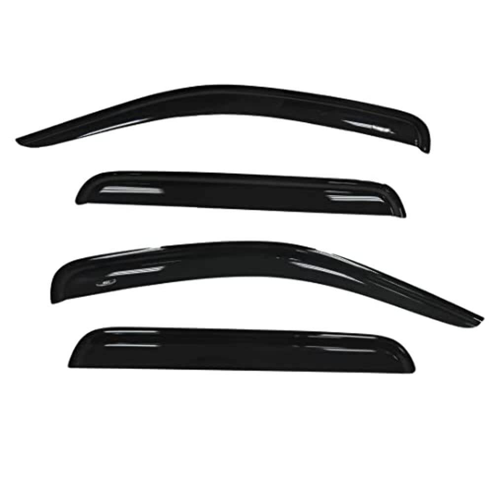 TrailFX Window Vents Rainguard Fits Nissan Frontier Crew Cab 2005-2021 Smoked Acrylic Low Profile Tape-On Side 4 Piece Deflectors TrailFX 4407H
