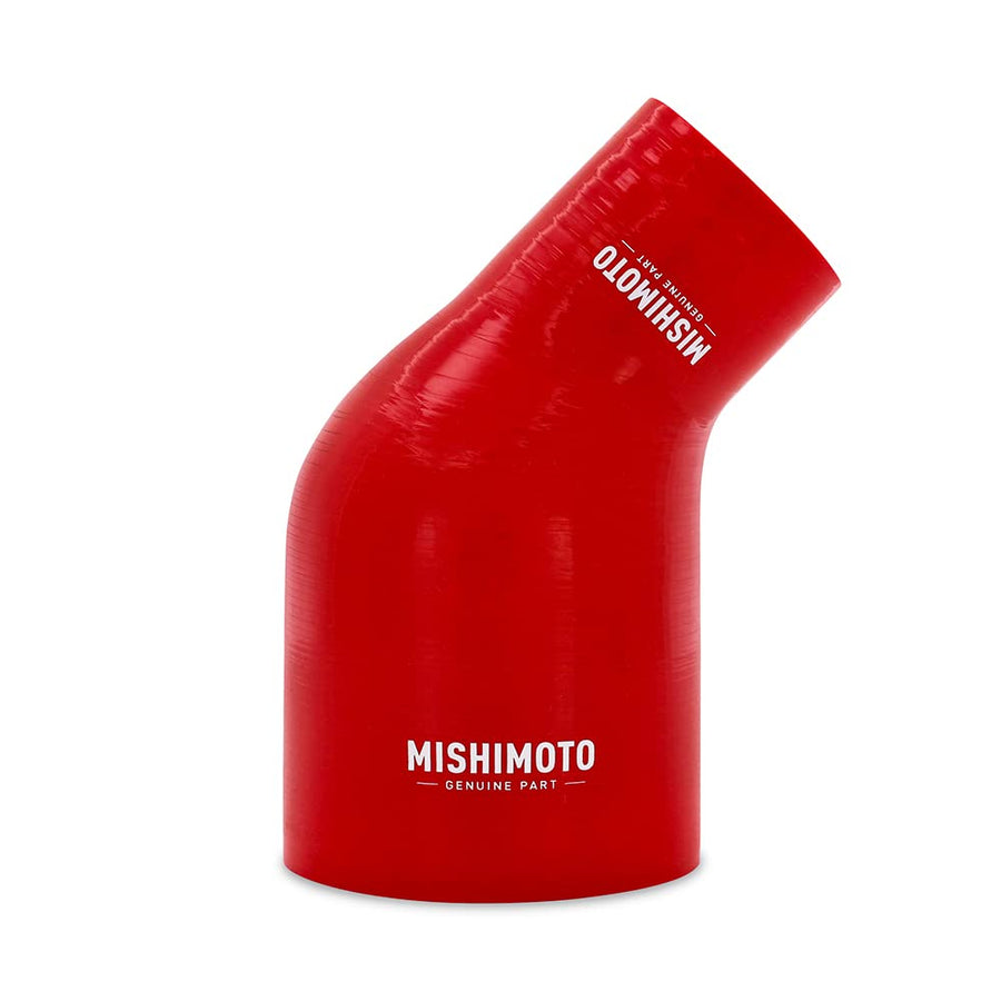 Mishimoto 45-Degree MMCP-R45-2540RD Silicone Transition Coupler, 2.50" to 4.00", Red