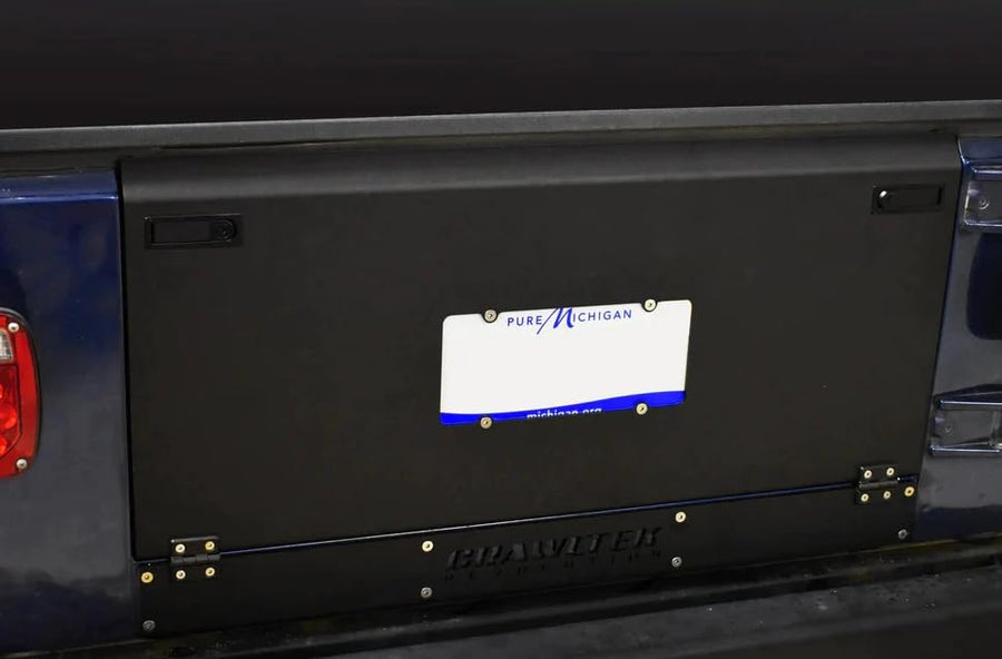 CrawlTek Drop Down Tailgate w/Molle Rack Compatible with 1987-2006 Jeep Wrangler YJ/TJ