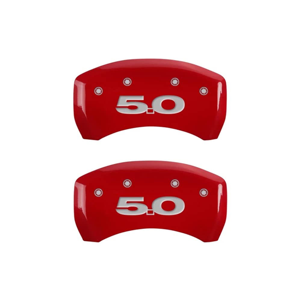Brake Caliper Covers MGP - 2010-2014 Ford Mustang - Front and Rear Set - Red