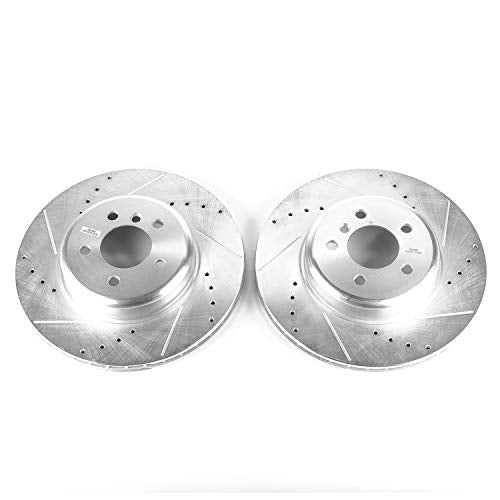 Rear Power Stop EBR1237XPR Drilled and Slotted Evolution Rotor Pair