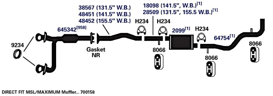 Exhaust Pipe AP Exhaust Products 48451