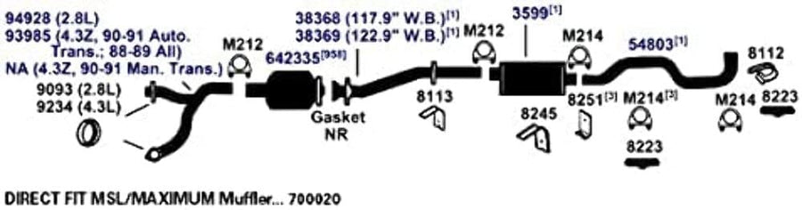 Exhaust Tail Pipe AP Exhaust Products 54803