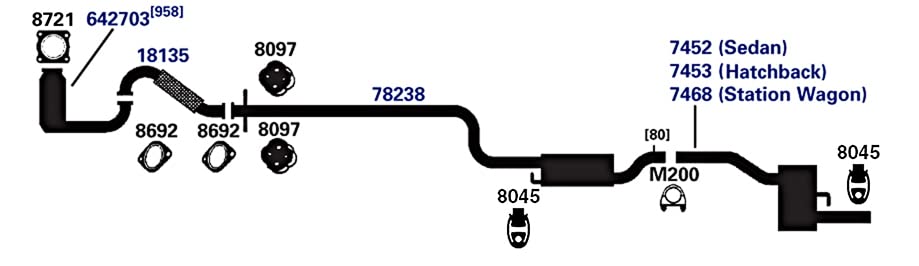 Exhaust Muffler AP Exhaust Products 7468