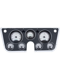 Dakota Digital 67 68 69 70 71 72 Chevy Analog Pickup Truck Dash Gauge Silver Alloy White VHX-67C-PU-S-W