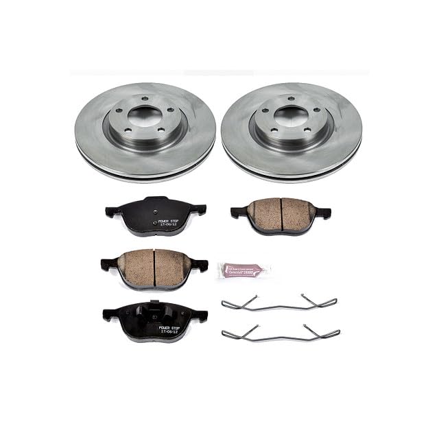 POWERSTOP Autospecialty KOE125 Front Replacement Brake Kit-OE Brake Rotors & Ceramic Brake Pads For Mazda 3 2004-2013, Mazda 5 2006-2010, Mazda 5 2012-2015 [Model Specific]