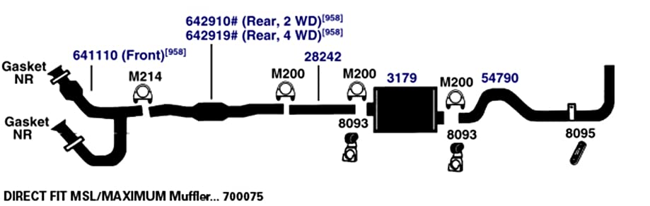 Exhaust Muffler AP Exhaust Products 3179