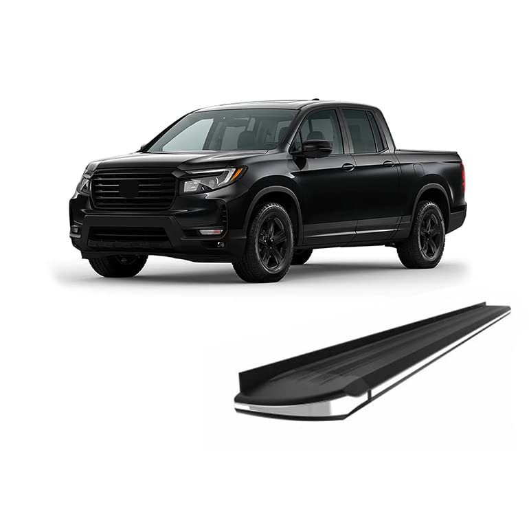 Black Aluminum Black Horse Exceed Running Boards Compatible with 16-25 Pilot / 19-25 Passport / 17-25 Ridgeline