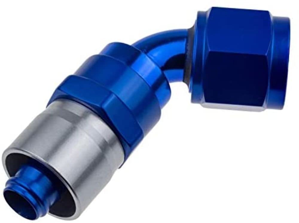 7030-16-1 Redhorse Performance Crimp Style Hose End (Blue), 1 Pack
