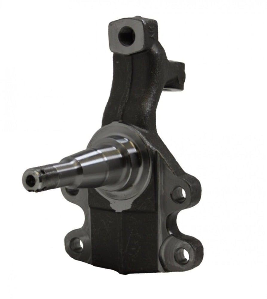 LEED BRAKES Front Manual Disc Brake Conversion 2" Drop Spindle Cross Drilled And Slotted With Cast Iron Chrome Top M/C Disc/Drum Side Mount