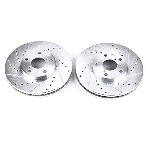 Power Stop Front JBR716XPR Drilled & Slotted Rotor Pair For Lexus GS300, Lexus GS400, Lexus GS430, Lexus IS300, Lexus LS400, Lexus SC300, Lexus SC400, Lexus SC430 [Model Specific]
