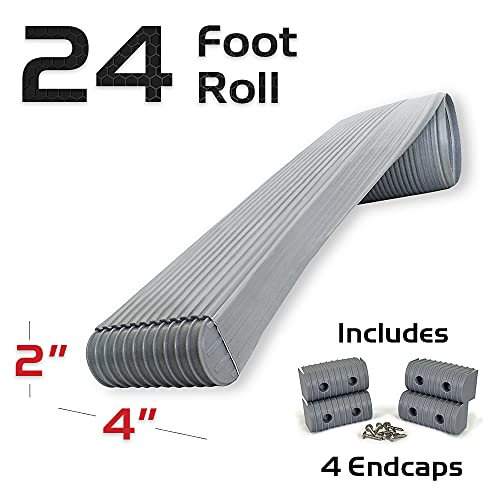 Bunk Wrap Kit Caliber 23054, 24-ft Roll of 2x4-in Bunk Wrap with Endcaps, Grey
