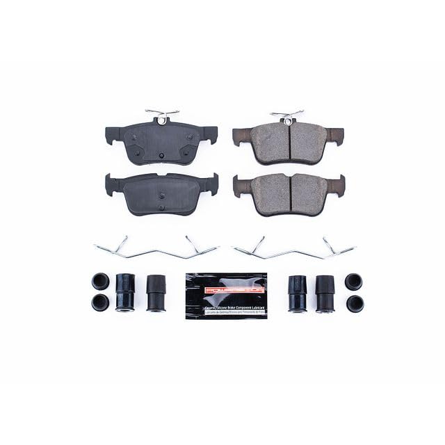 Power Stop Z23-1665 Z23 Evolution Sport Carbon Fiber Infused Ceramic Brake Pads with Hardware For Ford Fusion, Lincoln MKC, Lincoln MKX, Lincoln MKZ, Lincoln Nautilus [Model Specific]