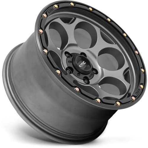 KMC Wheels Dirty Harry KM541 Satin Gray with Black Lip Wheel with Aluminum (17 x 8.5 inches /6 x 135 mm, 0 mm Offset)