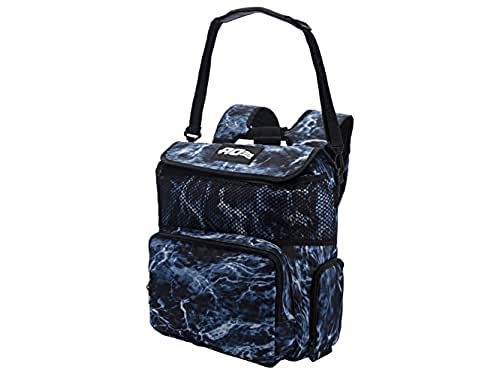 AO Coolers 18 Pack Elements Cooler, Blue Camo, Bluefin, Backpack,AOELBFBP