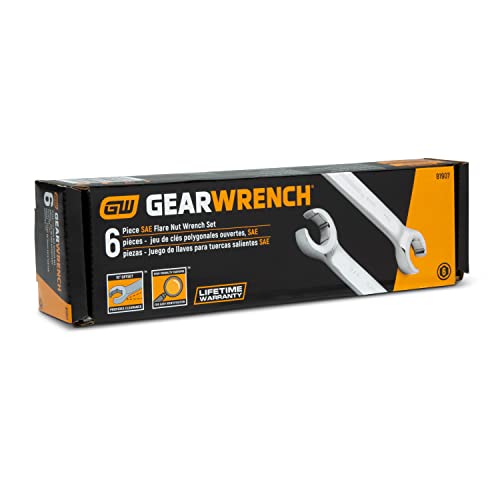 6 Pc. GEARWRENCH Flare Nut Wrench Set, SAE - 81907
