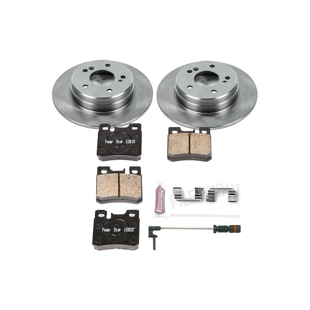 Power Stop KOE4948 Rear Replacement Brake Kit-OE Brake Rotors & Ceramic Brake Pads For Mercedes-Benz E300, Mercedes-Benz E320, Mercedes-Benz SLK230 [Model Specific]