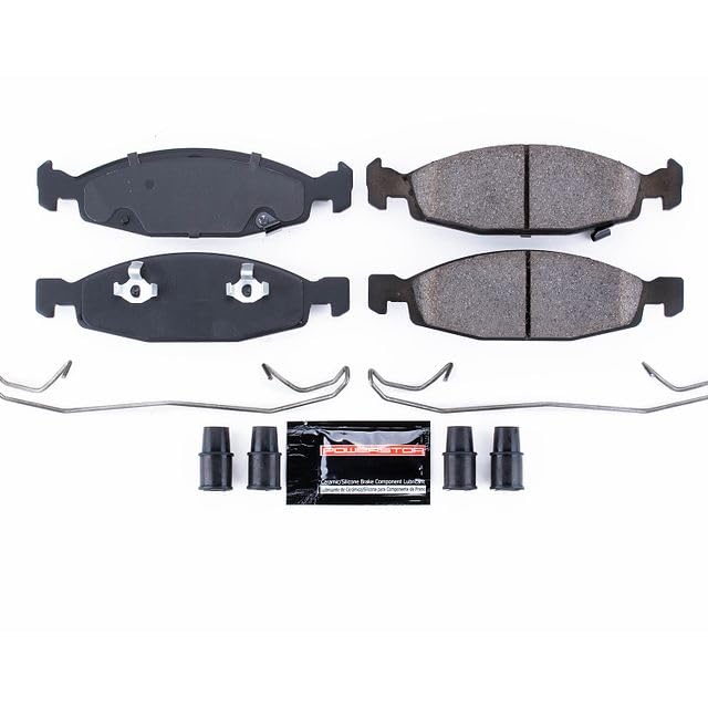Power Stop Z23-790 Z23 Evolution Sport Carbon Fiber Infused Ceramic Brake Pads with Hardware For Jeep Grand Cherokee 1999-2003 [Model Specific]