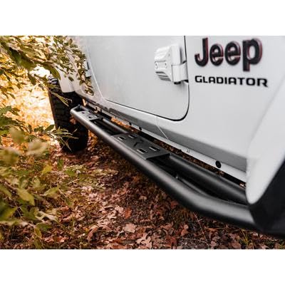 TrailCrawler RAMPAGE PRODUCTS Rock Slider Steps for Jeep Gladiator JT | Pair, Steel, Black | 88736 | Fits 2020-2025 Jeep Gladiator JT